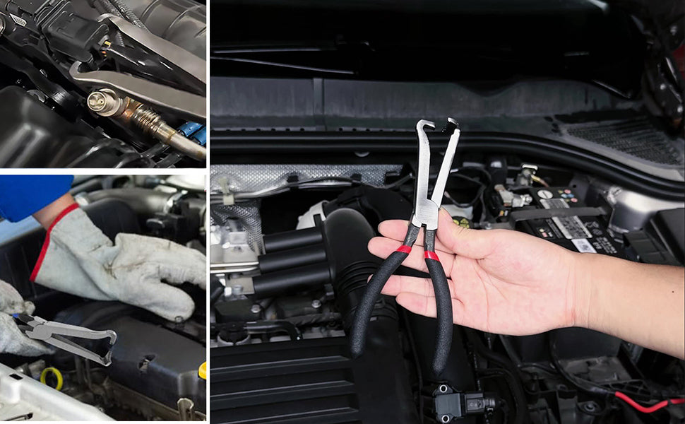 Automotive electrical connector removal pliers with alloy steel jaws