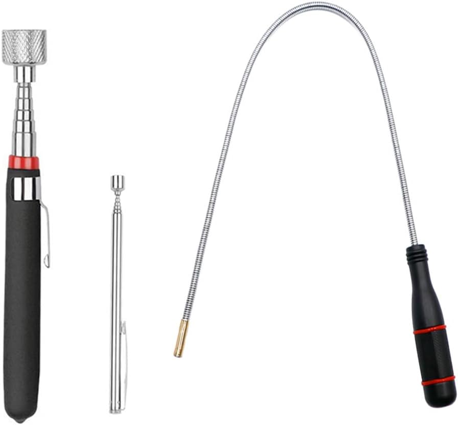 3-Pack Telescoping Magnetic Pickup Tools Set with Strong Magnet