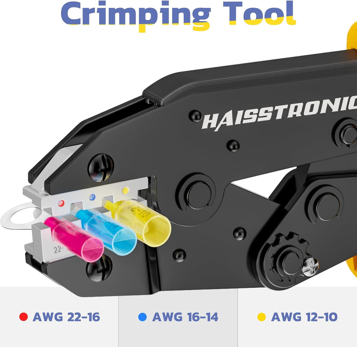 Professional Wire Stripper and Crimper Tool for AWG 24-10 Stripping & 22-10 Crimping
