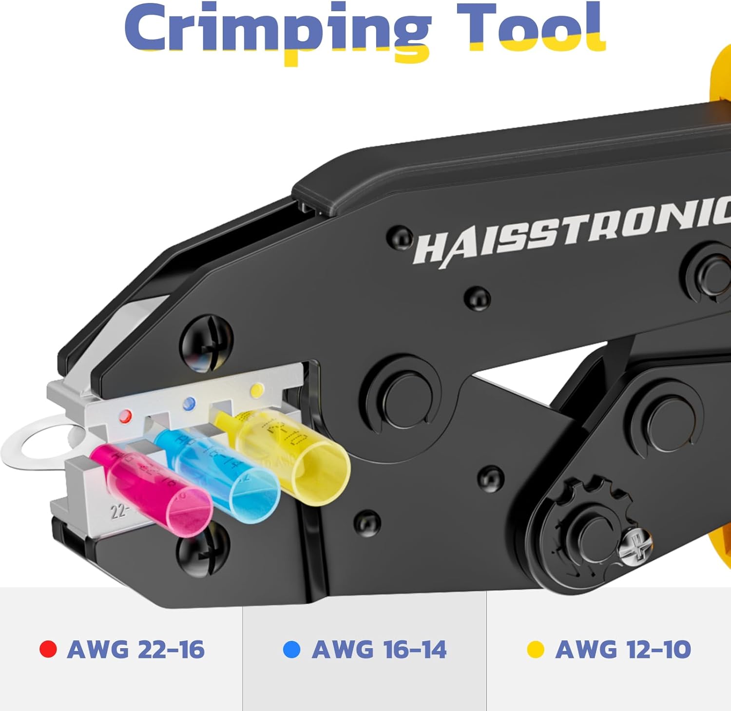 Professional Wire Stripper and Crimper Tool for AWG 24-10 Stripping & 22-10 Crimping