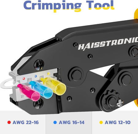 Professional Wire Stripper and Crimper Tool for AWG 24-10 Stripping & 22-10 Crimping