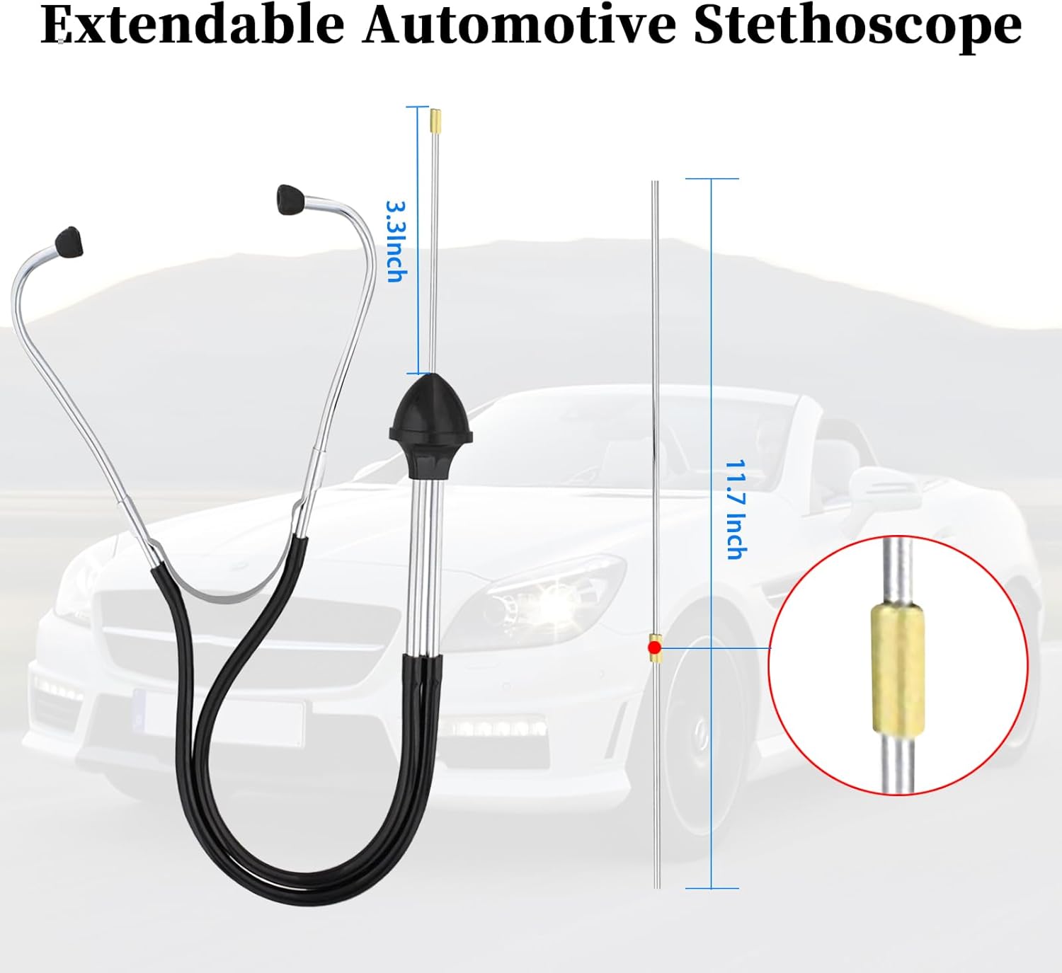 Auto Stethoscope Engine Diagnostic Tool for Car, Truck & Motorcycle