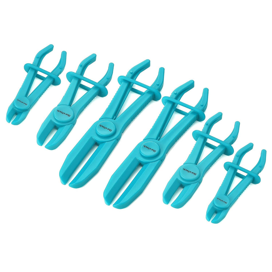 6-Piece Hose Clamp Set for Fuel, Gas, Brake, & Radiator Line Repair.