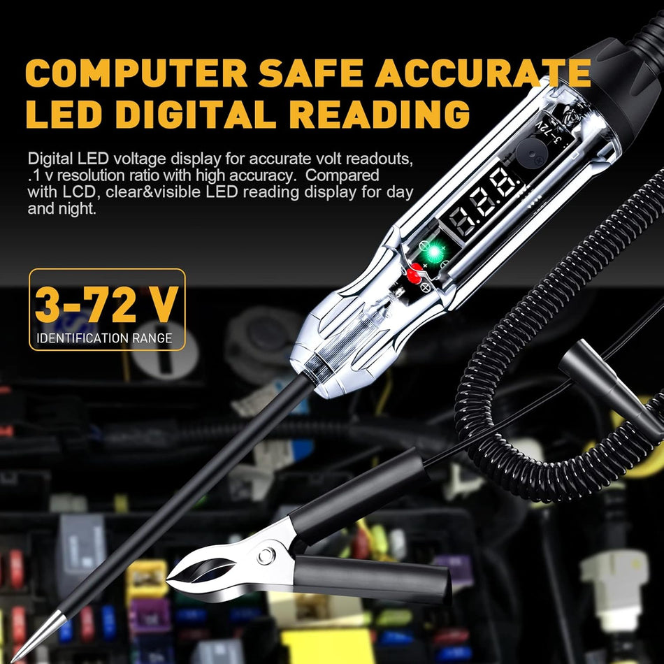 3-72V DC Circuit Tester with LED Display for Trailer Brakes