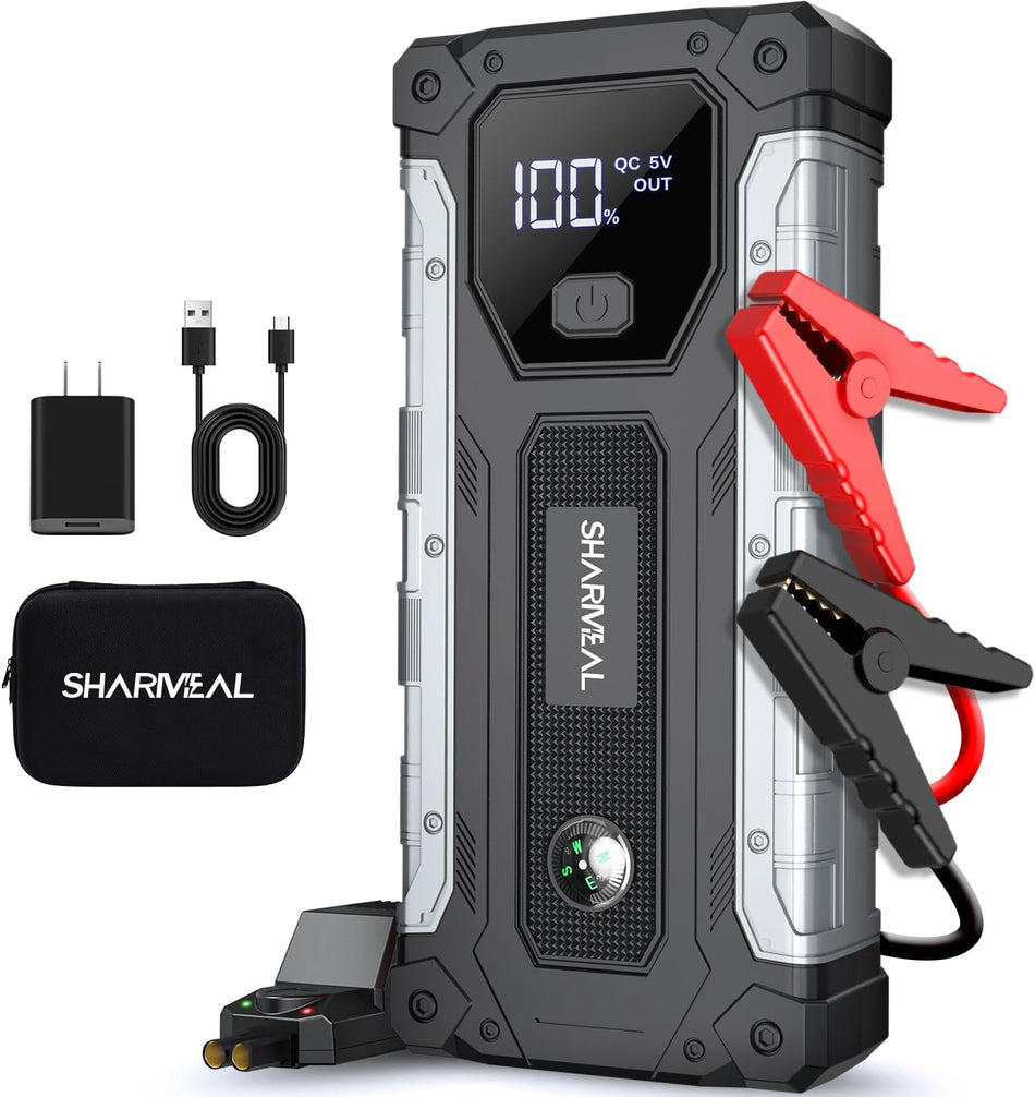 4000A car jump starter for gas and diesel engines with emergency LED light