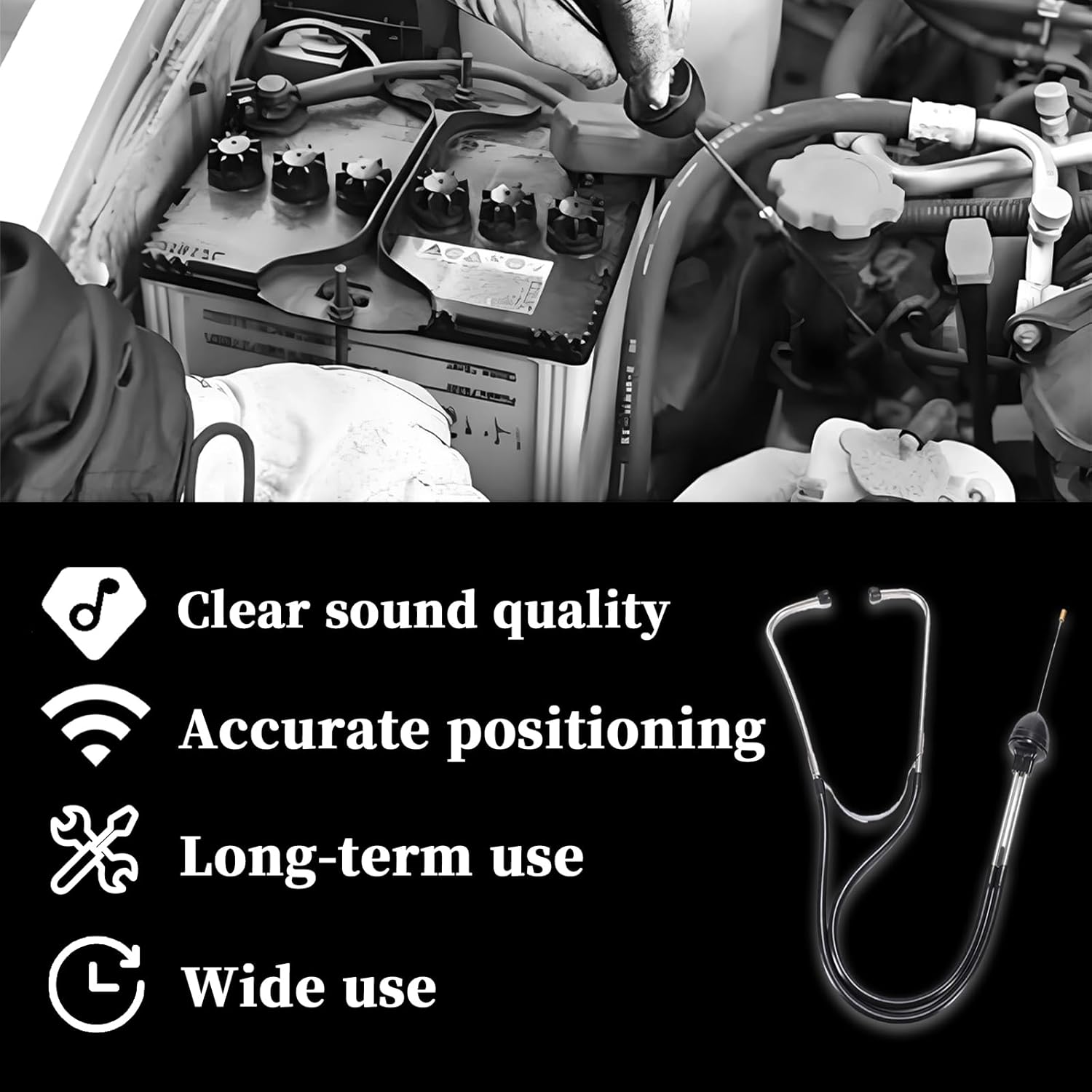 Auto Stethoscope Engine Diagnostic Tool for Car, Truck & Motorcycle
