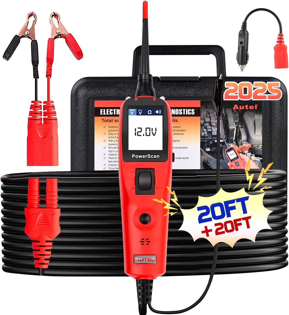 Automotive circuit tester tool with 20FT cable for 6-30V systems
