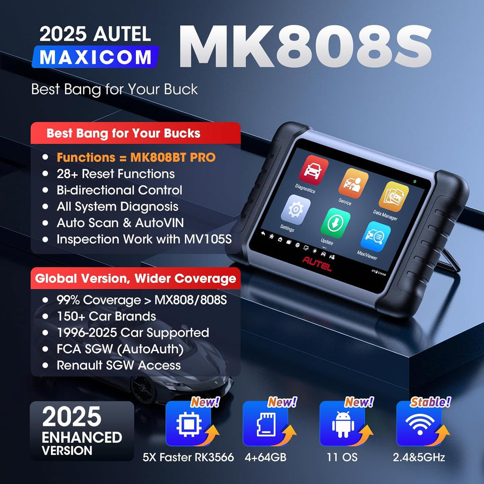 Auto Diagnostic Scanner - Bi-directional, 28+ Reset Services