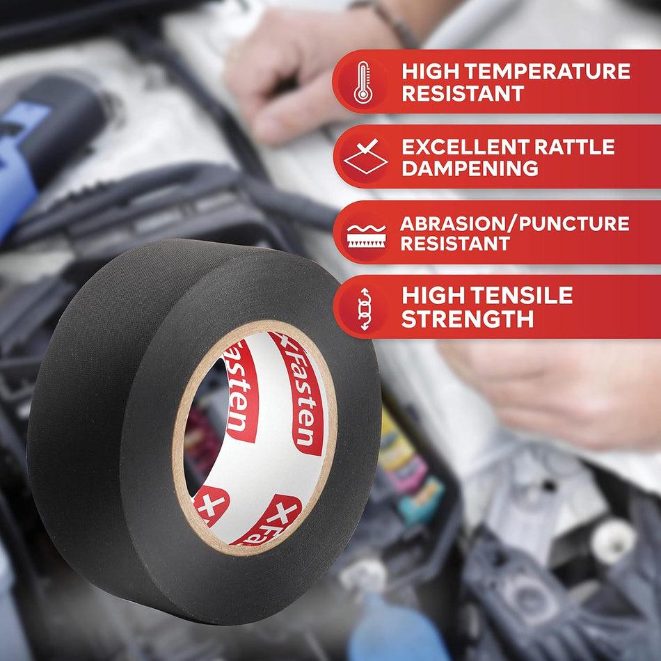 3/4-Inch High Temperature Wire Harness Tape (5-Pack, 50ft Each)