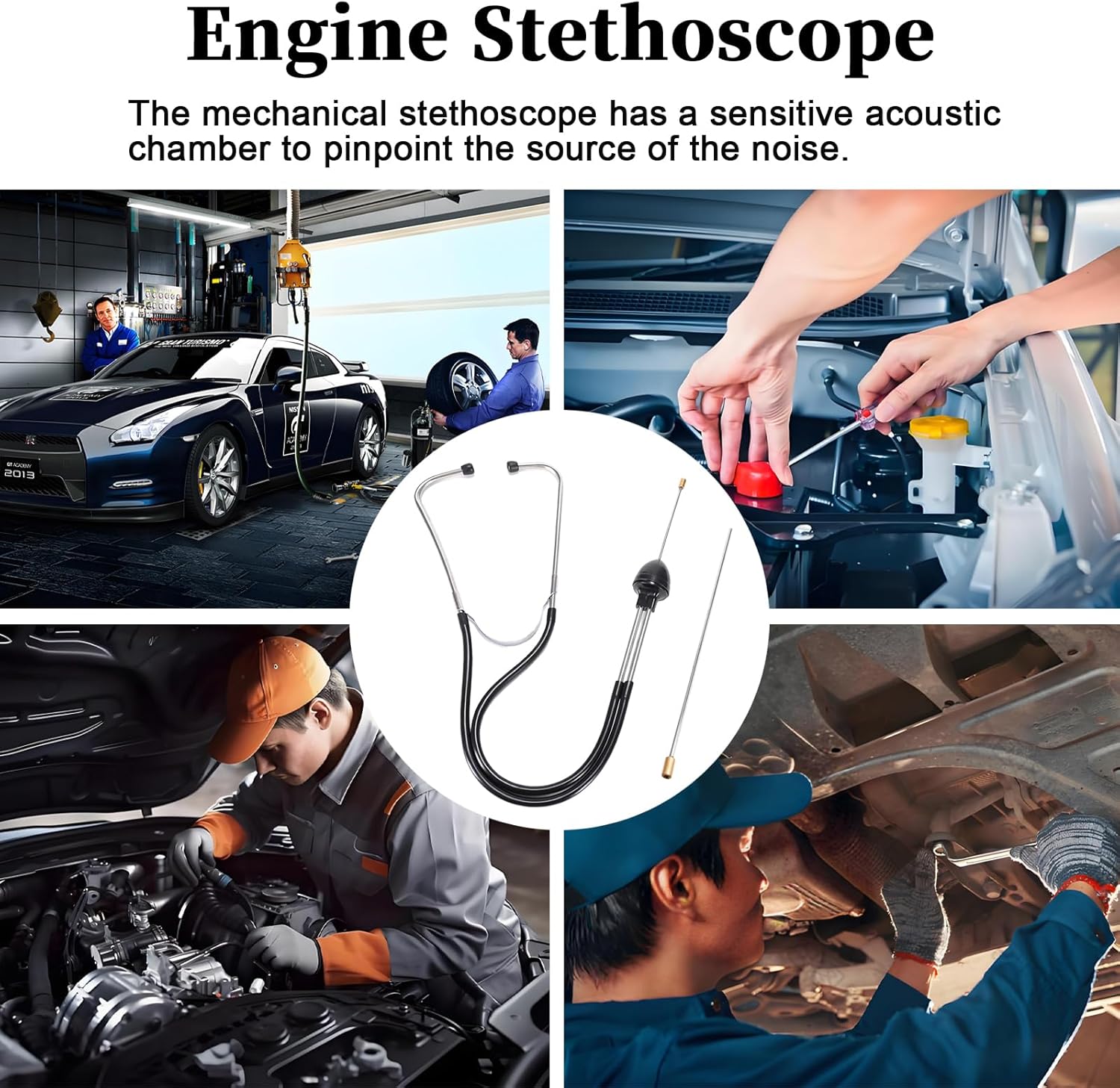 Auto Stethoscope Engine Diagnostic Tool for Car, Truck & Motorcycle