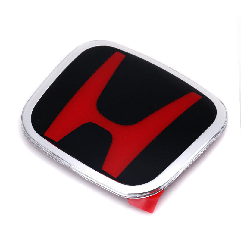 Rear Emblem Badge for Honda Civic 2016-2020 Black Red JDM Style