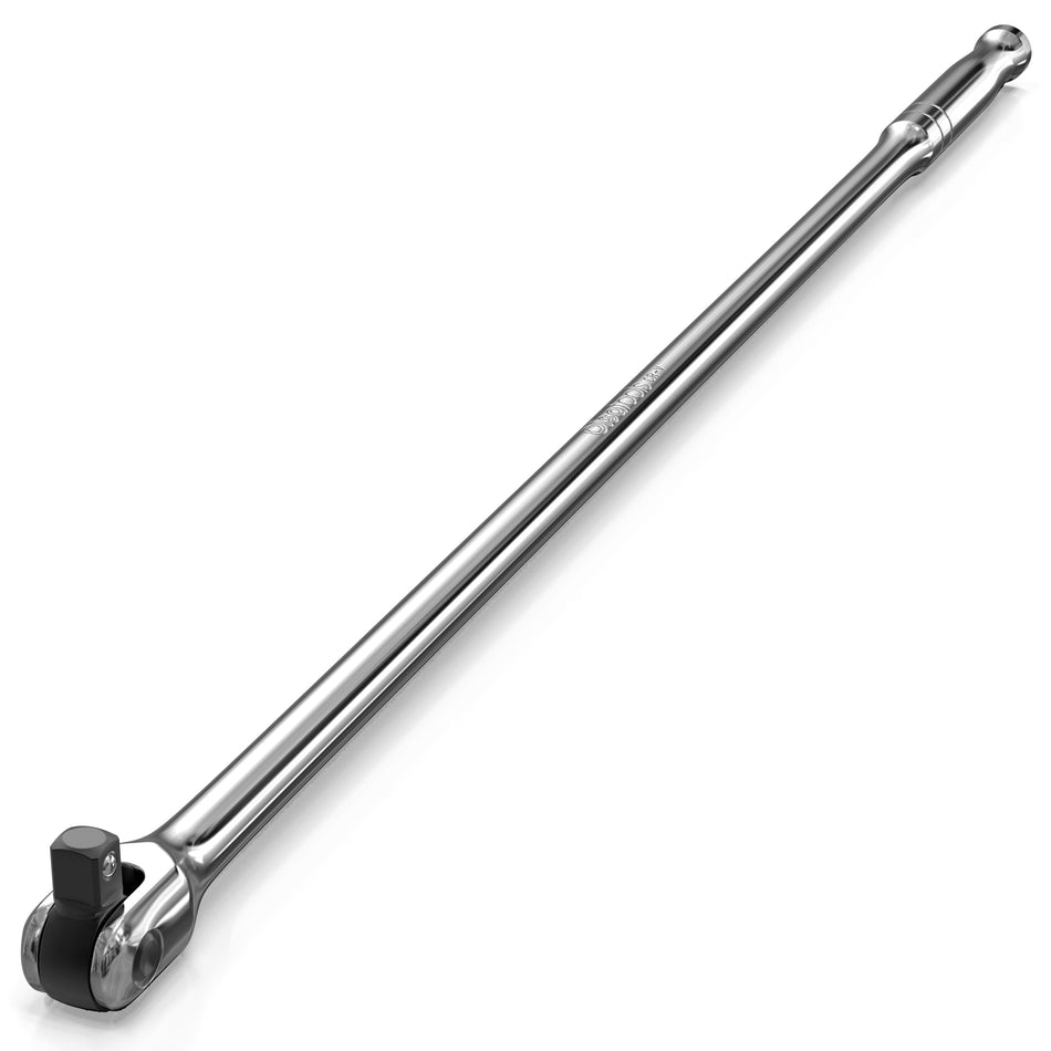 25-inch heavy duty breaker bar with swivel head and 1/2" drive