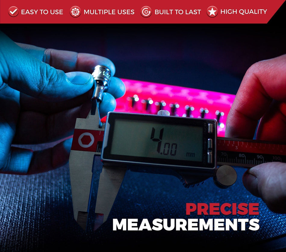 6-inch digital caliper with LCD display for precision measurements