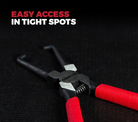 Automotive electrical connector removal pliers with dual-hook design