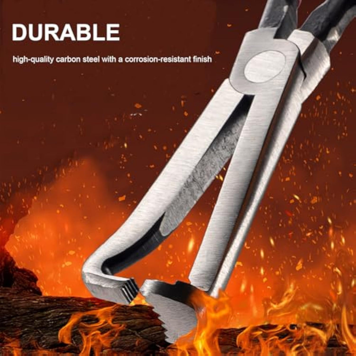 Automotive electrical connector removal pliers with alloy steel jaws