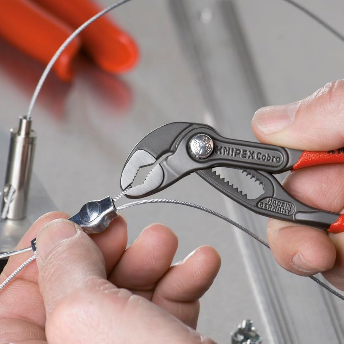 5-piece cobra pliers set in black with tool roll