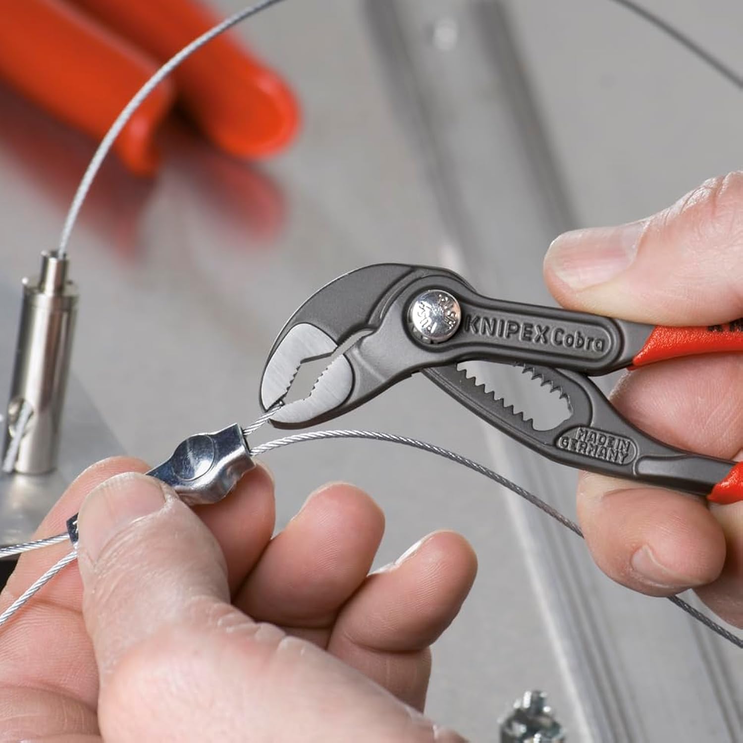 5-piece cobra pliers set in black with tool roll
