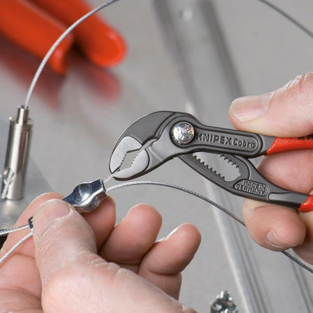 5-piece cobra pliers set in black with tool roll
