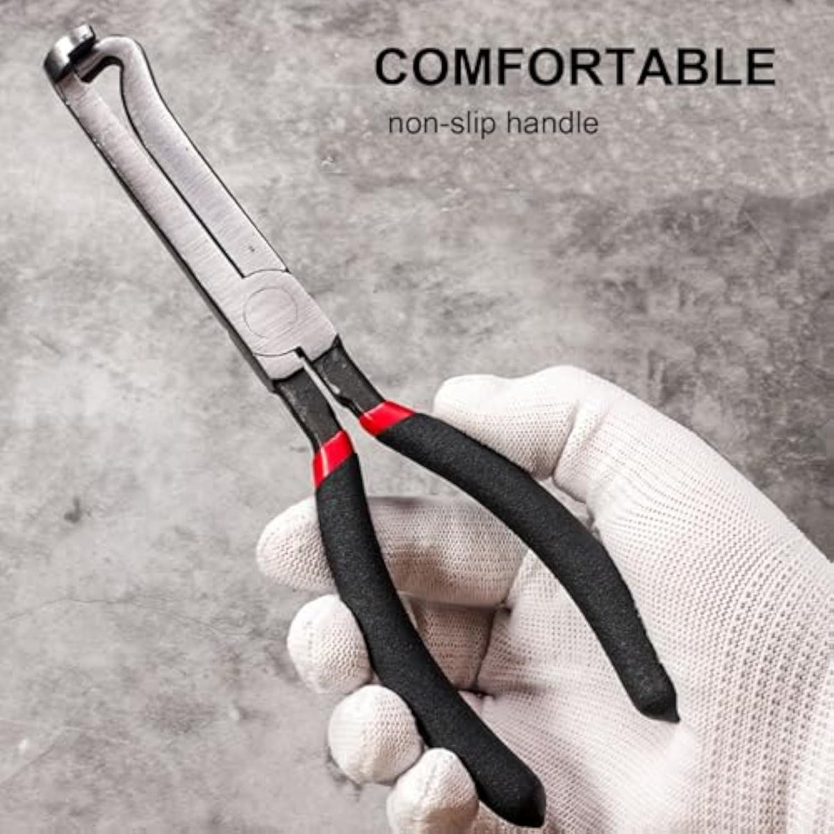 Automotive electrical connector removal pliers with alloy steel jaws