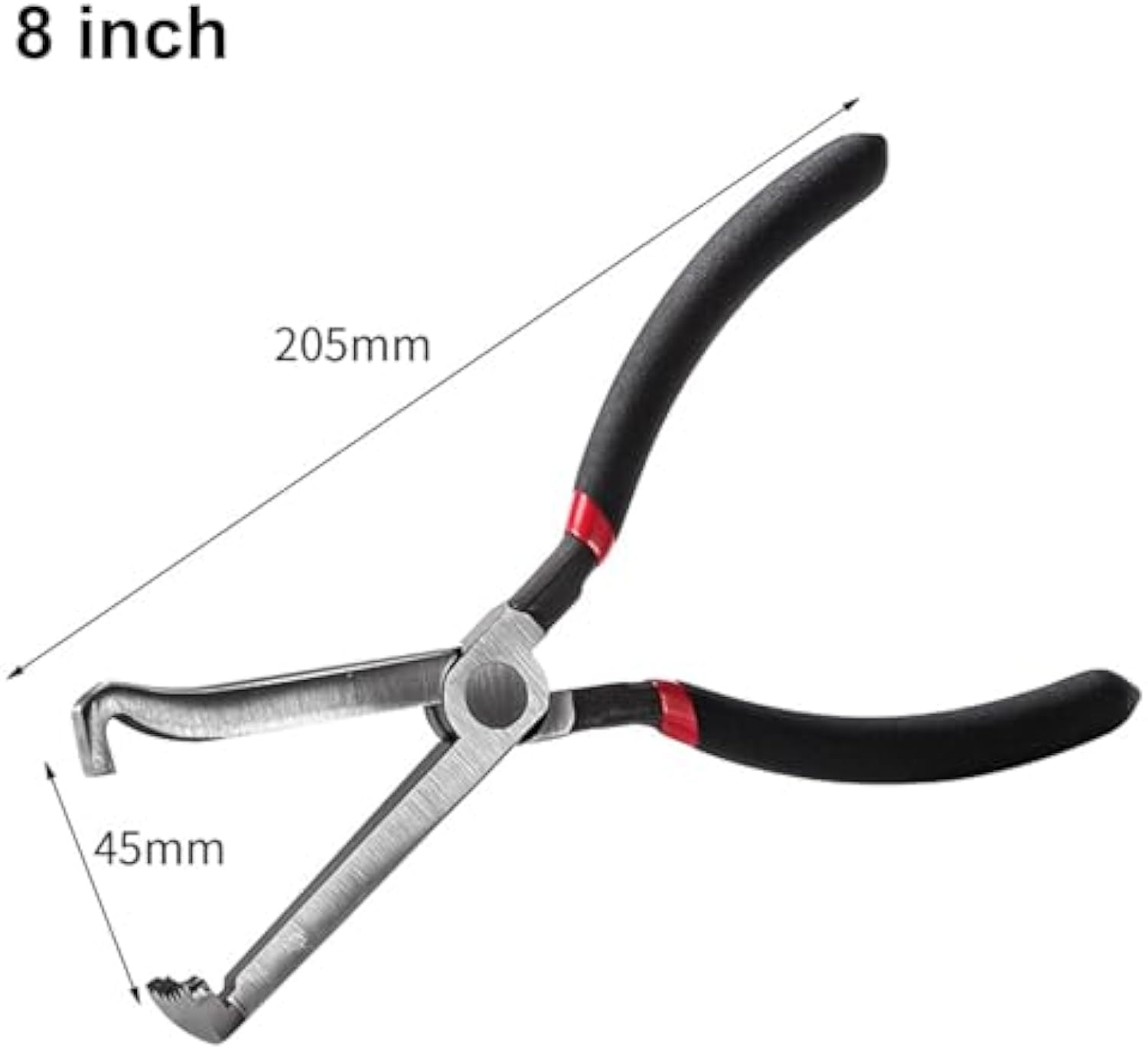 Automotive electrical connector removal pliers with alloy steel jaws